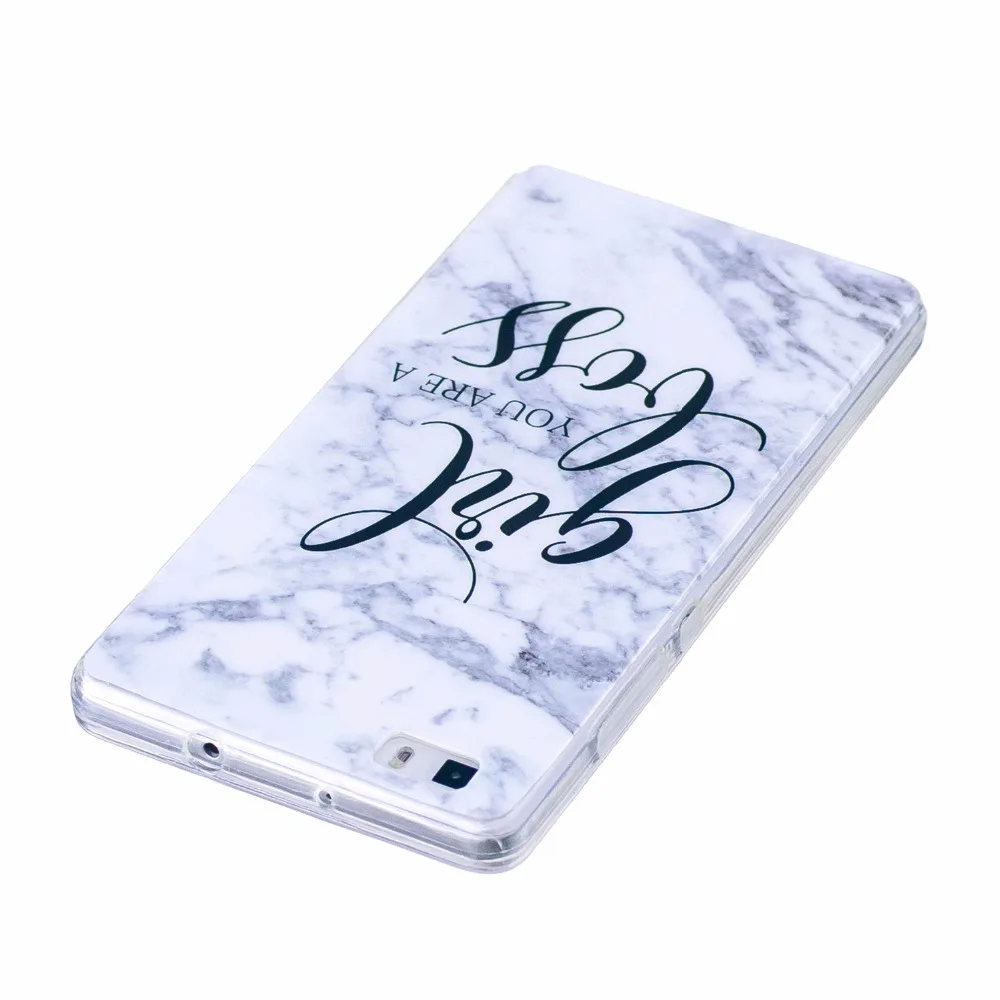 ARYIKUM Silicone Case For etui Huawei P8 Lite P8Lite ALE-L21 Marble SmartPhone Coque Cover Huawey Hawei Funda |