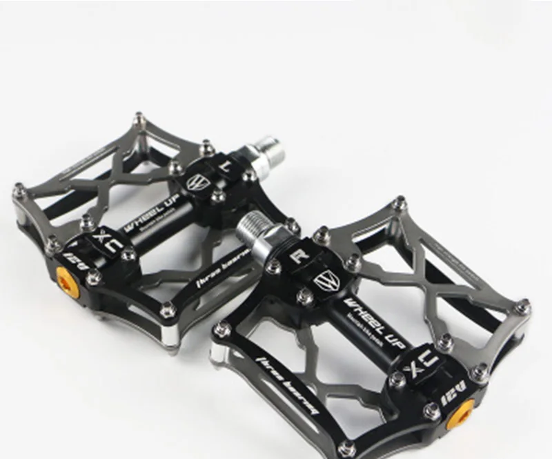black Aiboduo педаль для велосипеда CNC алюминиевый корпус для шоссейного велоспорта Нескользящие MTB педали Велосипедное оборудование аксессуары - Цвет: black