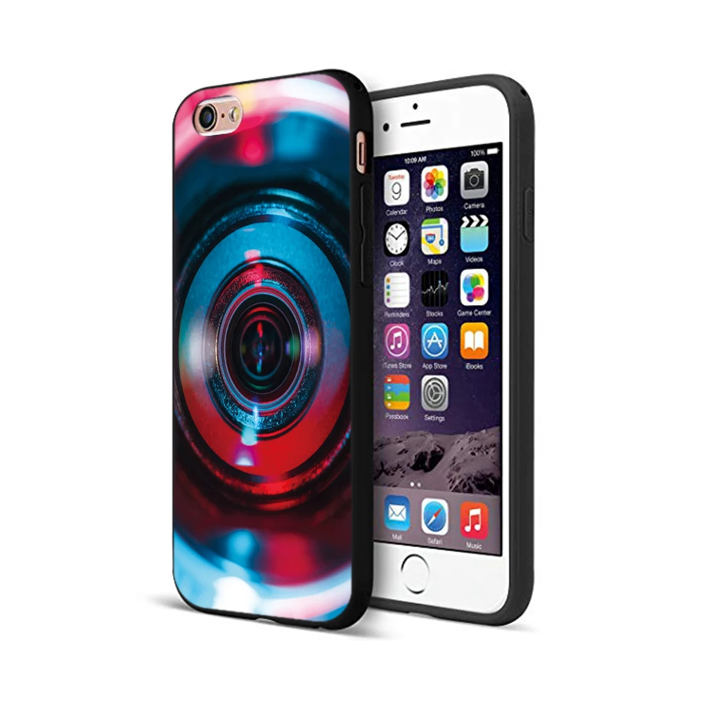 Черный ТПУ чехол для iphone 5 5s se 6 6s 7 8 plus x 10 силиконовый XR XS 11 pro MAX винтажная камера |