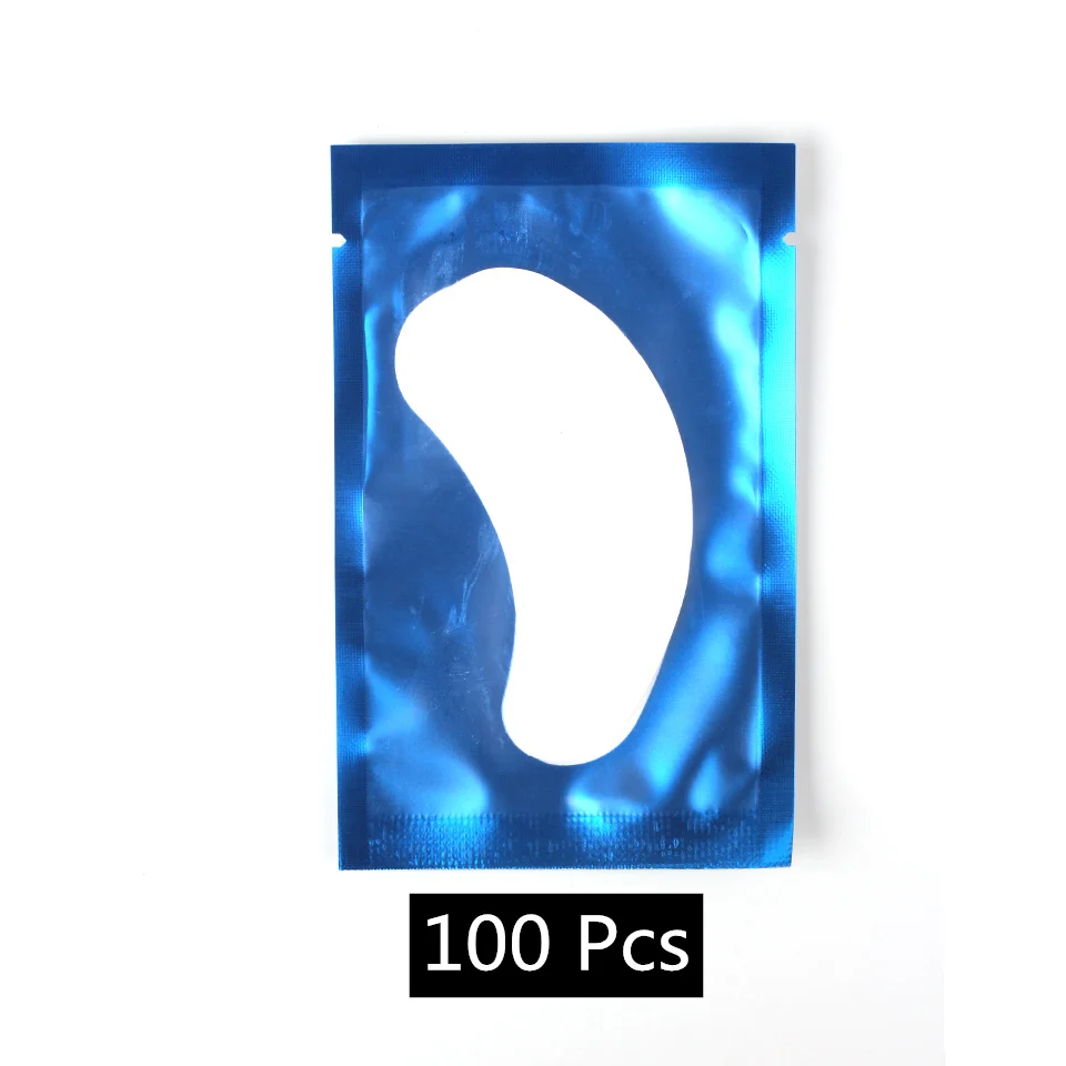 100 Pcs Blue 30/50/100 пар глазные Пластыри для наращивания ресниц, под гелевые подушки для глаз волокно для наращивание ресниц Бумага патчи - Цвет: 100 Pcs Blue