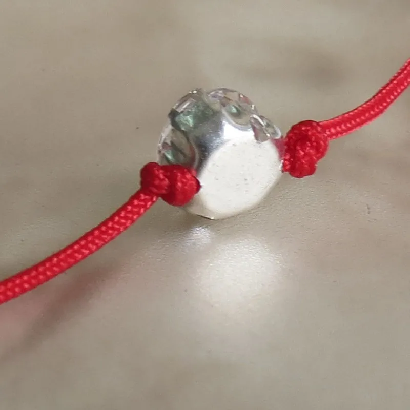 Women Baubles Fashion Jewelry 6mm Brilliant Crystal Zircon thin thread rope lucky red string Charm Bracelets for Best Friend | Украшения и