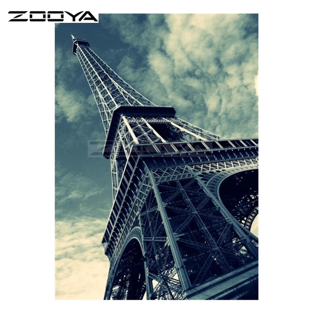 ZOOYA Алмазная вышивка 5D DIY Картина Пейзаж Эйфелева башня картина крестиком Стразы