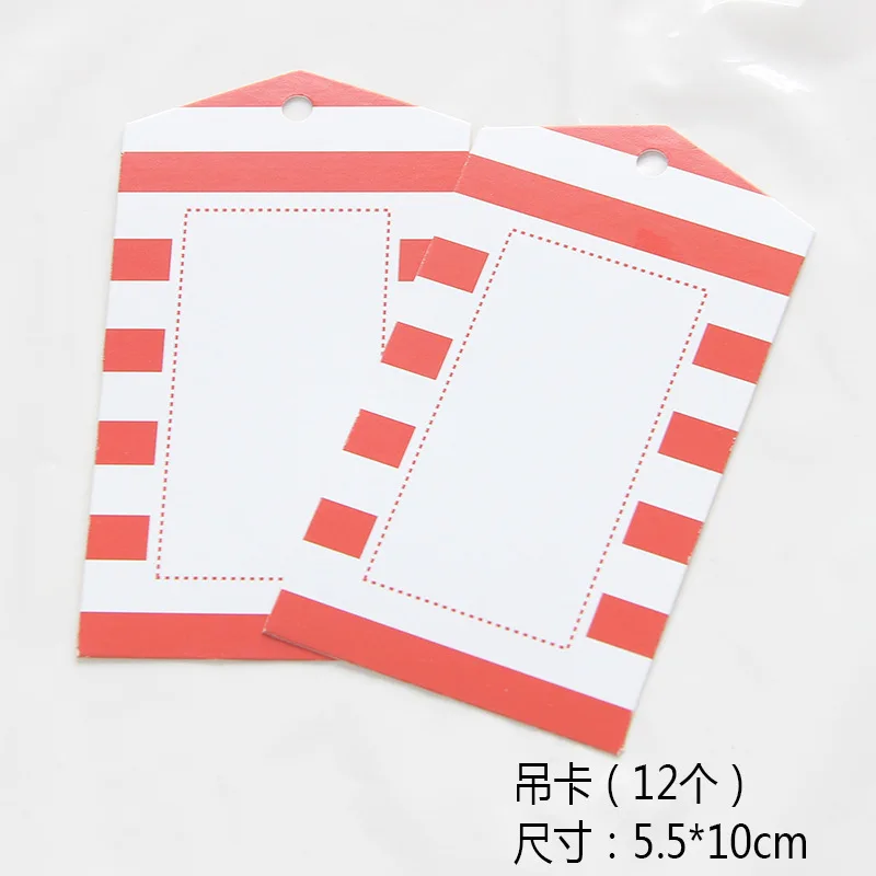 card 12pcs Красная тарелка с полосами, бумажные стаканчики, салфетка, соломенная ложка, нож, одноразовая посуда, наборы для свадьбы, дня рождения, украшения, сувениры - Цвет: card 12pcs