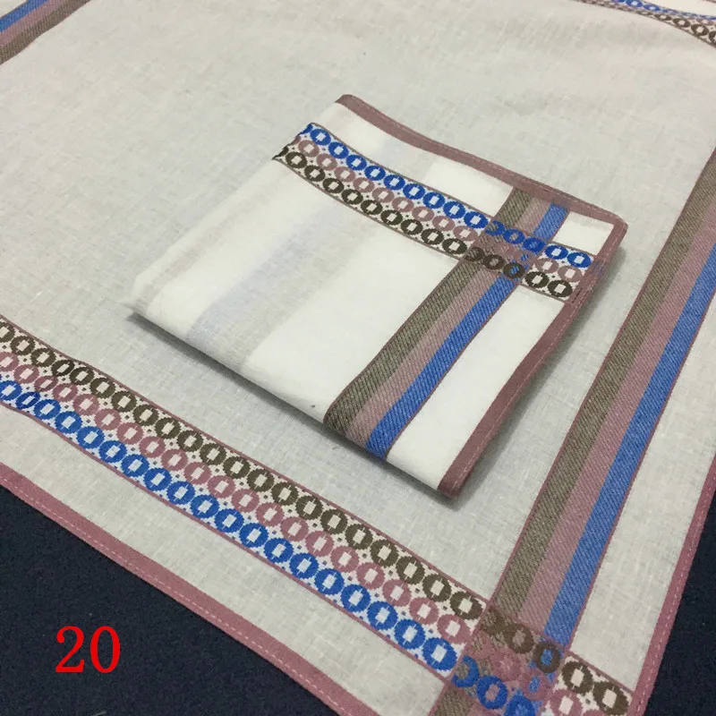 43x43cm Fancy Fashion Square Suit Hankie Cotton Multi-Pattern Casual Men's Handkerchief