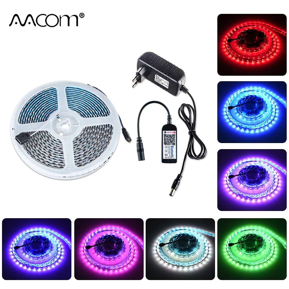 0 5 м 1 2 3 4 Bluetooth RGB светодиодная лента SMD 3535 DC 12 В 60 120 светодиодов/м Светодиодная с
