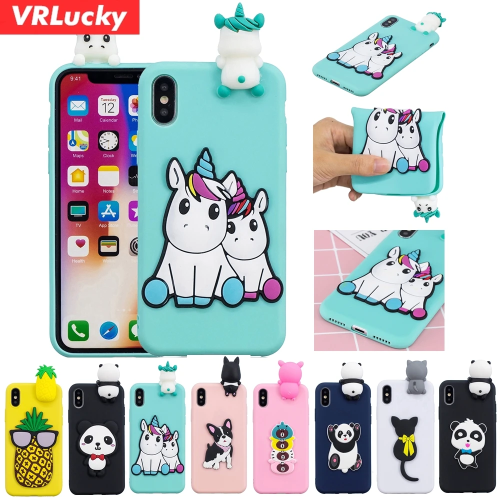 VRLucky Unicorn Panda Cat Pattern TPU Phone Case For Samsung S9 S8 Plus S6 S7 Edge Note 8 9 J3 J5 J7 A3 A5 A7 A6 A8 J4 J6 |