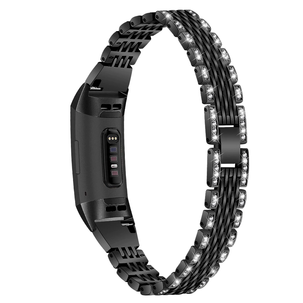 Joyozy Модный женский браслет из нержавеющей стали для Fitbit Charge 3 браслет из нержавеющей стали Смарт-часы сменный ремешок