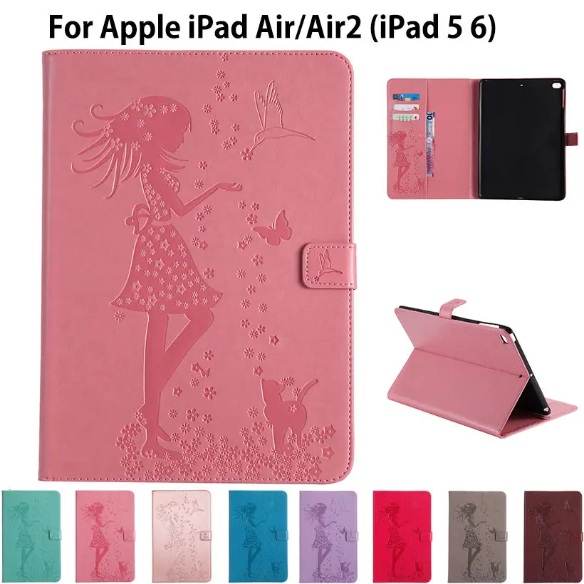 Чехол для Apple iPad air air2 высококачественный чехол-книжка из искусственной кожи с