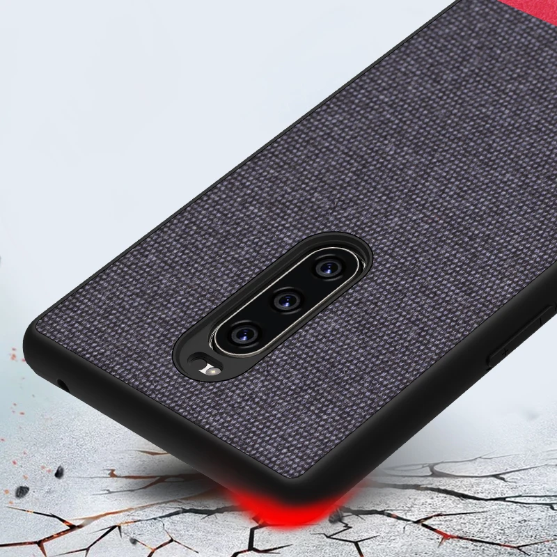 SRHE For Sony Xperia 1 Case Cover Vintage Cloth Fabric Silicone Full Back Xperia1 J8110 J8170 J9110 |