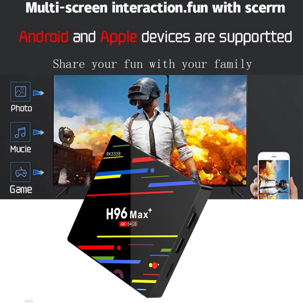 Распродажа H96 Max Plus Android TV Box Smart 4K 8 1 IPTV телеприставка 4G 64G медиаплеер H.265 WiFi 2 DDR3 |