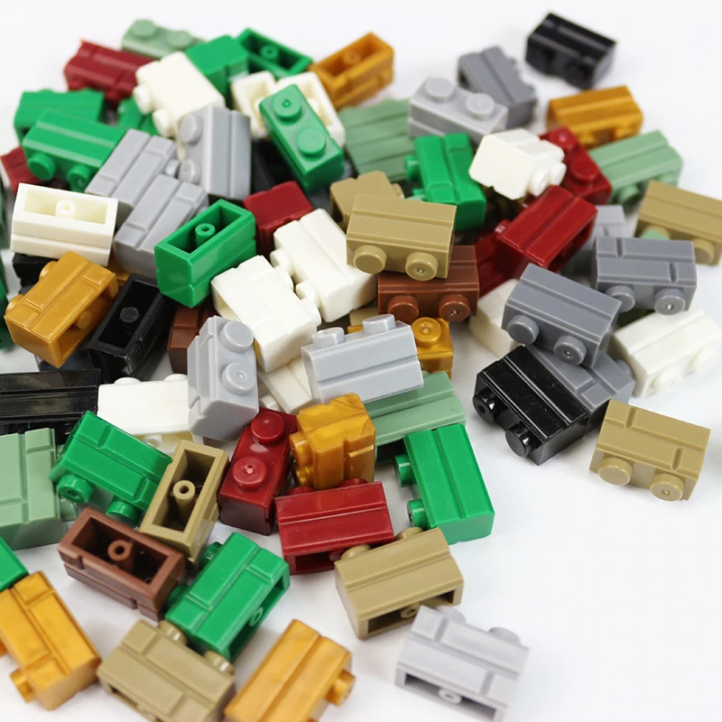1x2 Кирпичи DIY MOC пластиковые строительные блоки город военные игрушки развивающие