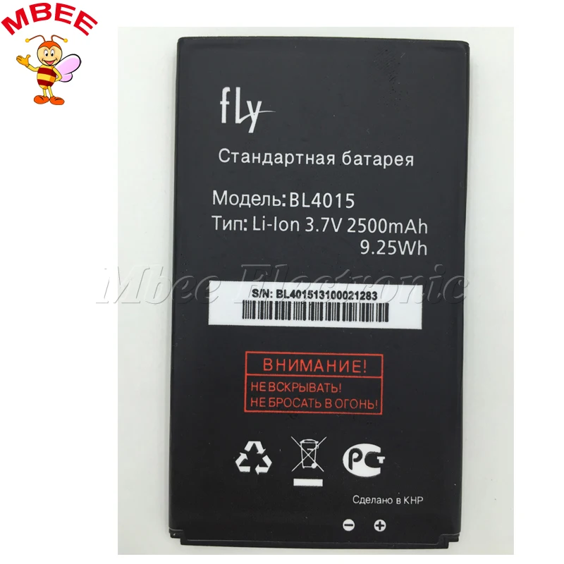 Высококачественный аккумулятор BL4015 2500 мАч для сотового телефона Fly IQ440
