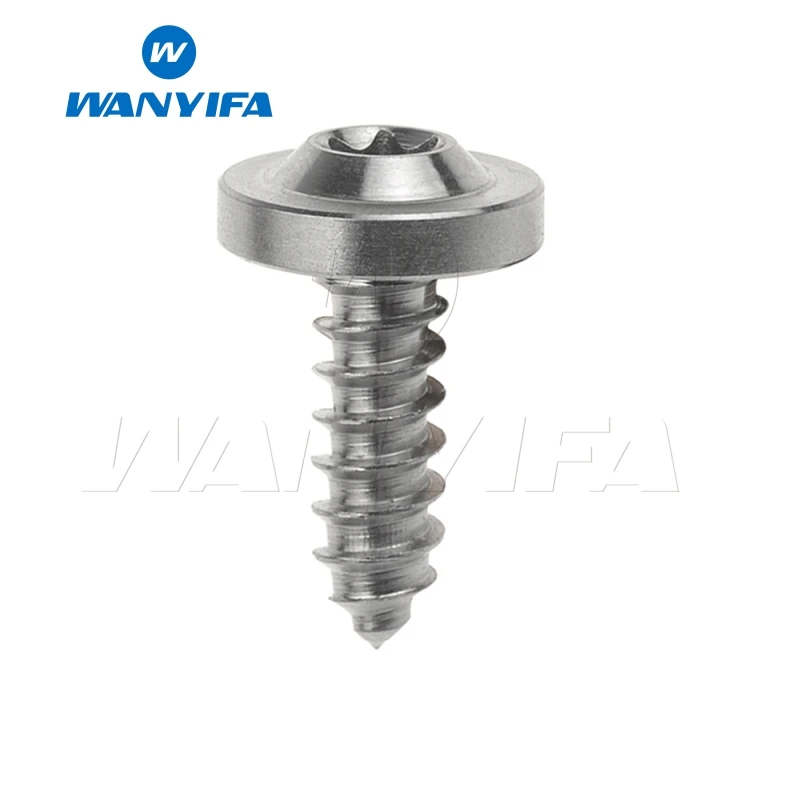 M4x15 Titanium Wanyifa M4x15mm M5x15 17 20 мм саморезная Фланцевая головка Винт С Титановым болтом для велосипеда тормозной части велосипеда - Цвет: M4x15 Titanium