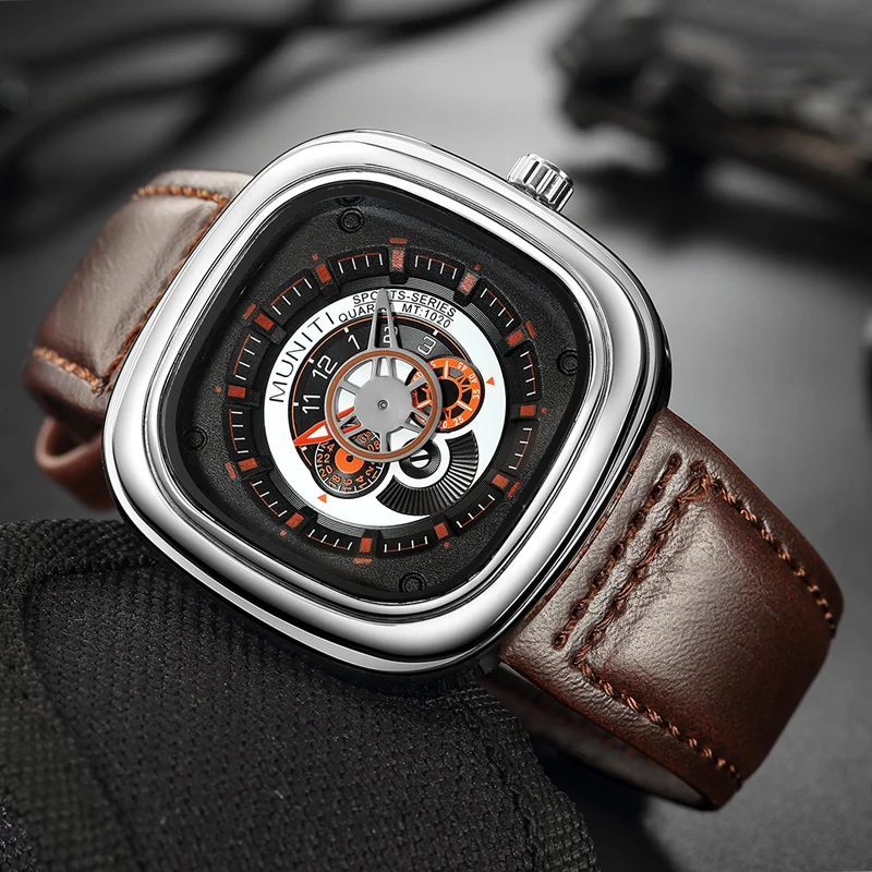 AAA Fashion Men's Watch Top Brand Luxury Chronograph Leather Quartz Casual Waterproof Sports Relogio Masculin | Наручные часы