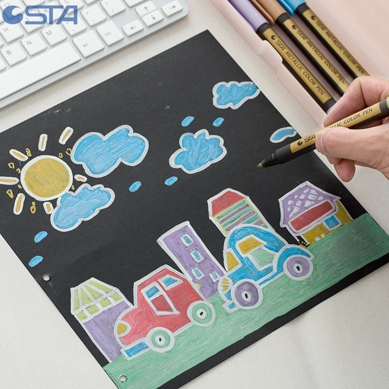 STA 10 шт./лот металлическая маркерная ручка для письма и украшения скрапбукинга