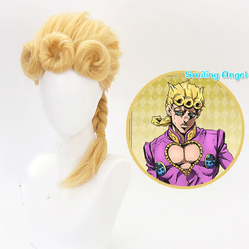 JoJo's причудливое приключение Золотой ветер косплей парик аниме JoJo no Kimyou na Bouken