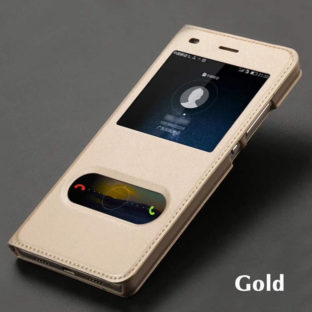 Gold Чехол для телефона для huawei P9 Lite P8 P10 P, 8, 9, 10, huawe P8lite P9lite P10lite 8lite 9 10lite чехол-раскладушка кожаный чехол s - Color: Gold