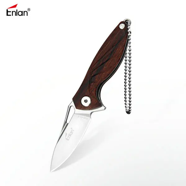 ENLAN EW148 дятел складываемый карманный нож ножи 12C27 сталь дерево/G10 ручка, 58-61Hrc выживания походные ножи уличный инструмент EDC - Цвет: Wood Handle