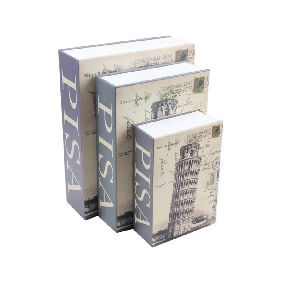 Секретная книга скрытый безопасный замок безопасности наличные деньги ювелирные изделия шкафчик коробка открыть по секретному коду - Цвет: PISA