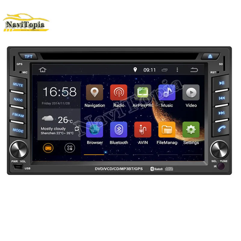 Автомобильный DVD плеер NAVITOPIA PX6 4 Гб ОЗУ 64 ПЗУ шесть ядер Android 9 0 GPS для Hyundai Tiburon 2001 2011