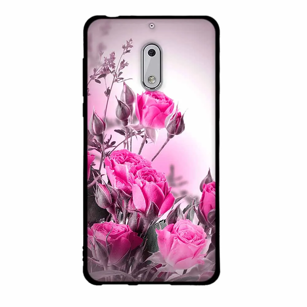 3D черный чехол для телефона Nokia 6 5 дюйма задняя крышка из ТПУ мягкий | Мобильные