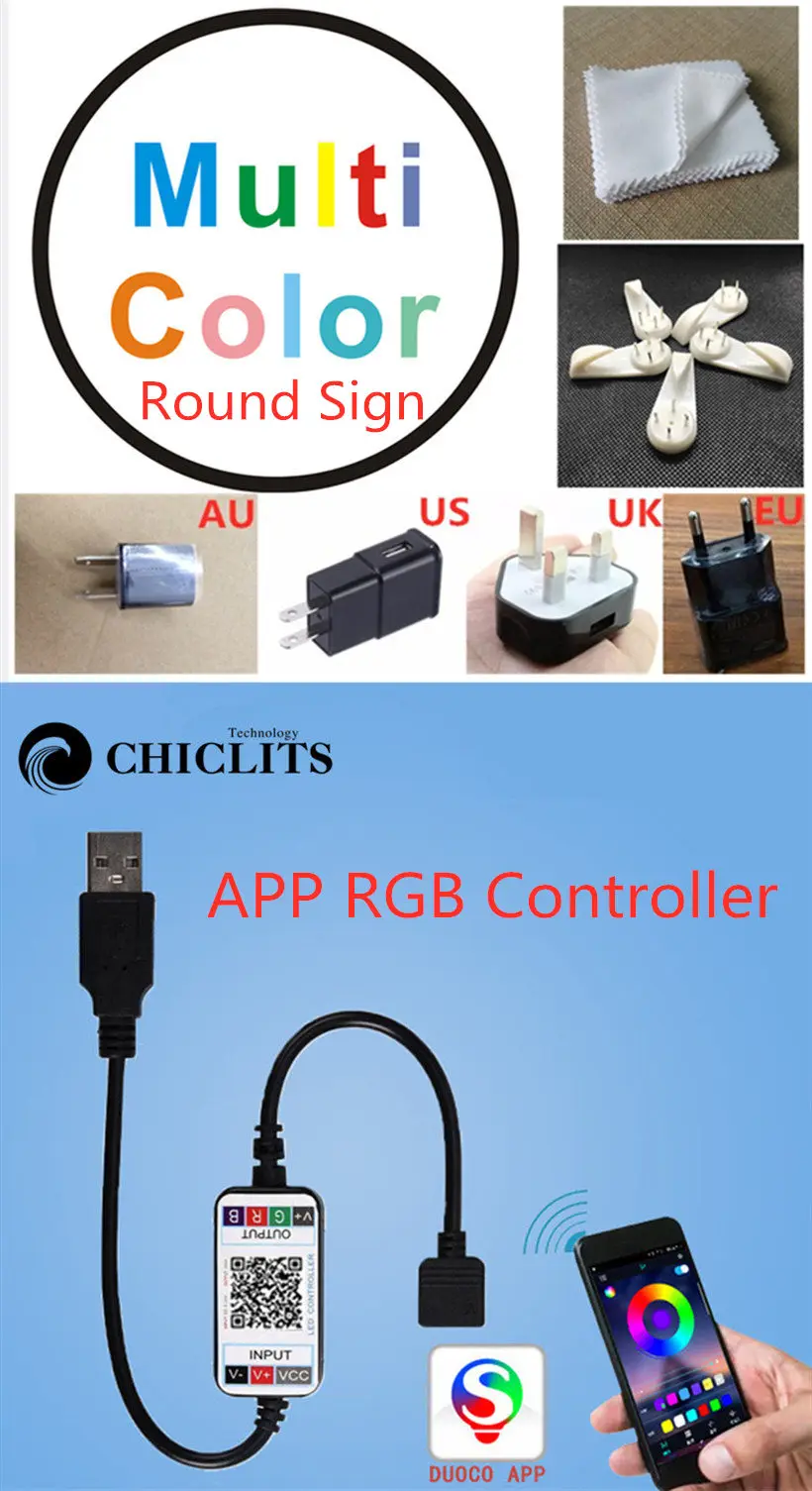 M074 казино игра рулетка светодиодный неоновый свет знак - Цвет: APP RGB controller