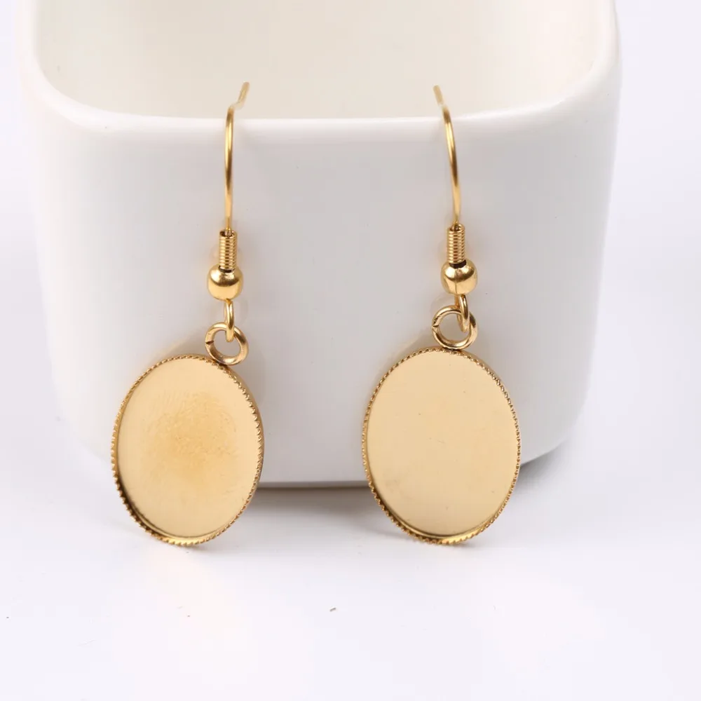 5 пар овальные серьги-гвоздики из нержавеющей стали | Украшения и аксессуары