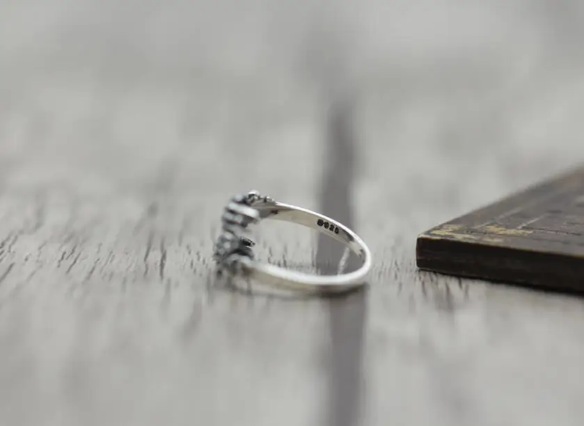925 Sterling Silver Gothic Skull Skeleton Hand Band Ring For Men Women A3506 | Украшения и аксессуары