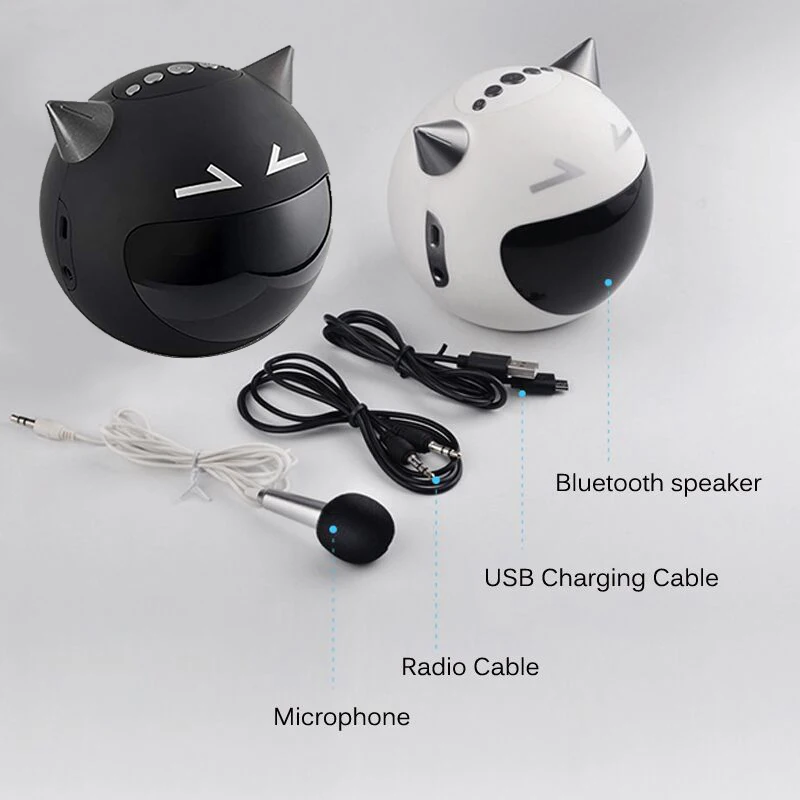 Bocina Bluetooth динамик FM радио Будильник портативный динамик s Часы светодиодный часы для детей милый мини-бумбокс Devil caixa de som