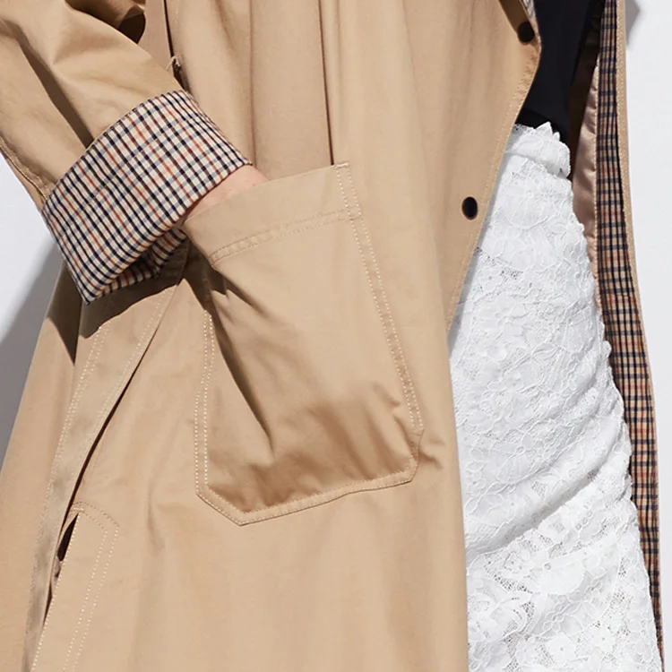 Весна-Осень 2023 длинная Повседневная Женская ветровка в европейском и