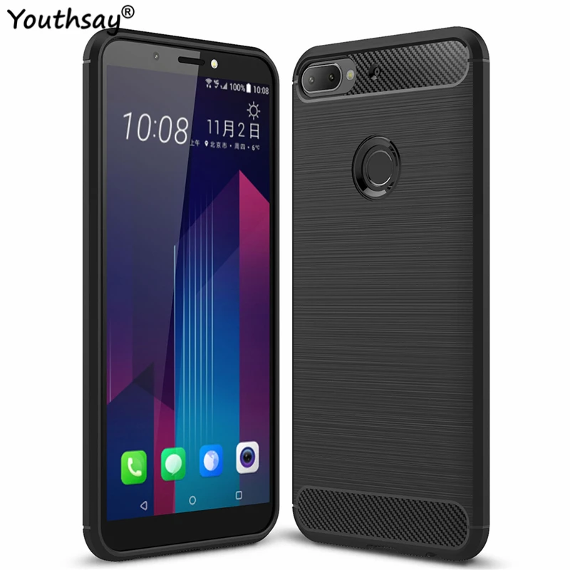 Чехол для HTC Desire 12 Plus Мягкий Роскошный резиновый силиконовый чехол телефона Для