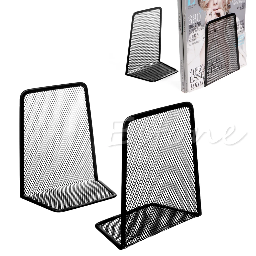 1 пара настольный органайзер для книг|book holder|metal mesh bookendsmetal bookends |