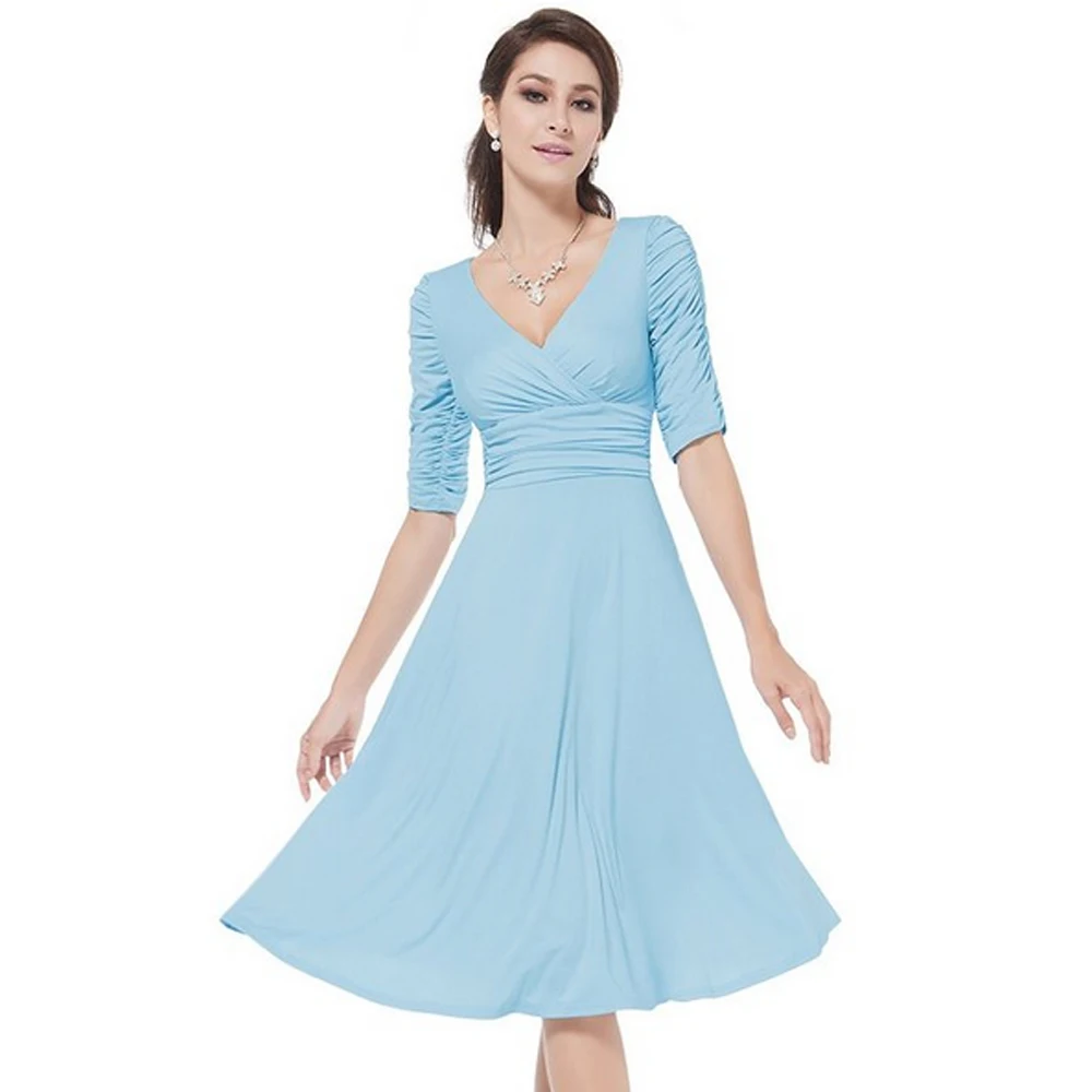 1 шт. элегантное черное молочное шелковое тонкое платье до колена с рукавом локтя