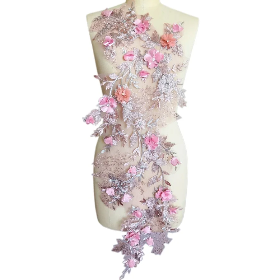light pink purple Длинные, большие, 38x102 см, одежда, костюмы, вечернее платье для выпускного вечера, Декор, пришивные стразы, камни, Аппликации, нашивки для шитья, аксессуары Diy - Цвет: light pink purple