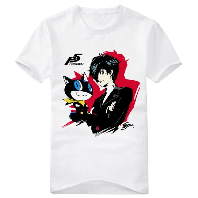 High Q унисекс Persona5 P5 Футболка Harajuku Ryuji Sakamoto Joker Anne Takamaki Morgana хлопковая