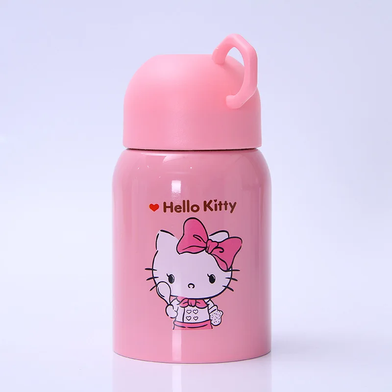 260 мл/350 мл мини-термосы hello kitty Termos из нержавеющей стали, Детские милые портативные термосы, кружка для школы, дома, термос, бутылка - Цвет: Pink-350ml