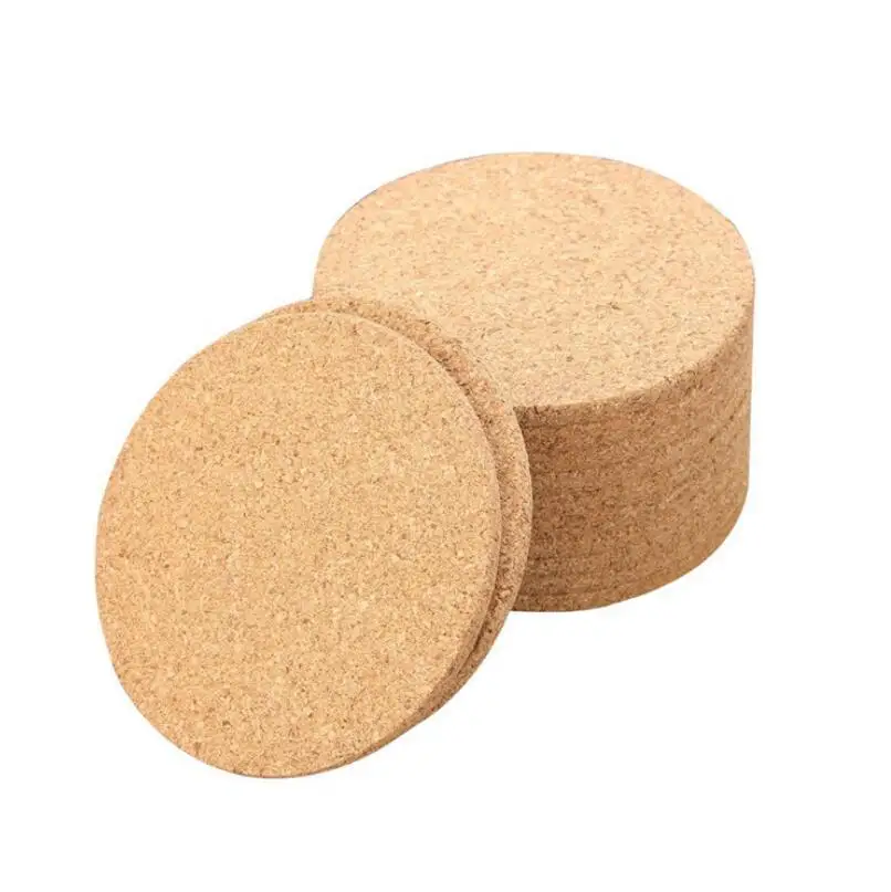 

Classic Round Plain Cork Coasters Diameter 10cm Drink Wine Mats Cork Mats For Wedding Party Gift LX2717