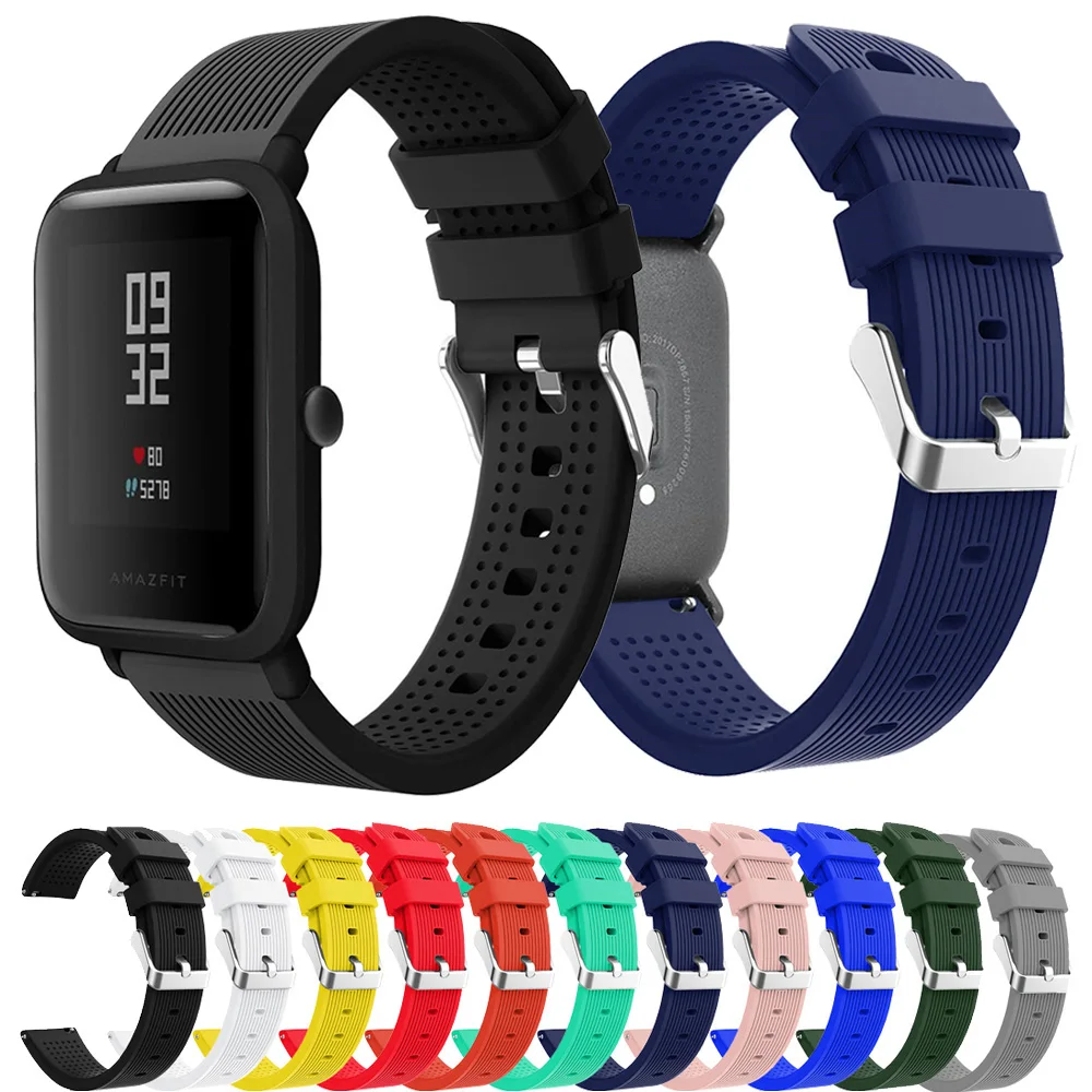 Ремешок силиконовый для смарт часов Xiaomi Huami Amazfit Bip Youth Edition 20 мм|Ремешки часов| |