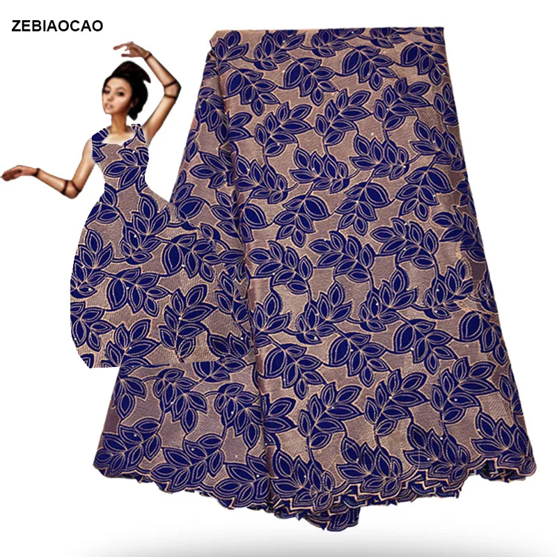ZEBIAOCAO African Tulle Cotton Lace Fabric High Quality Fashion French For Dress 5 yards/lot FC17-TEP30 | Дом и сад