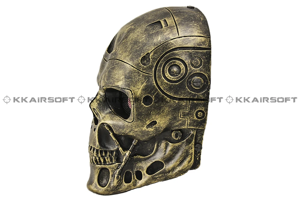 Terminator T-800 маска для лица из проволочной сетки пейнтбола и страйкбола (медь) bd8870a |