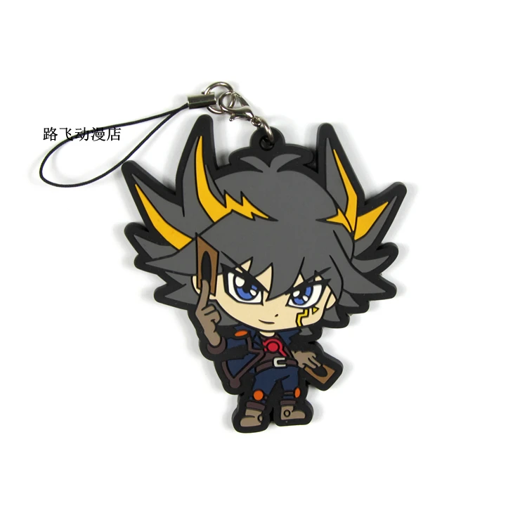 5 Duel Монстры фигурка аниме модель Джейден Юки Chazz Princeton Yusei Fudo мобильный телефон школьный резиновый брелок подвеска - Цвет: 5