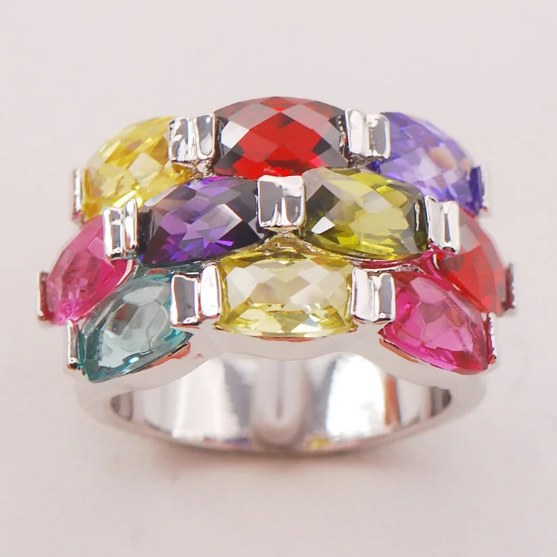 Гранат морганит имитация изумруда розовый кристалл цирконит женское серебряное