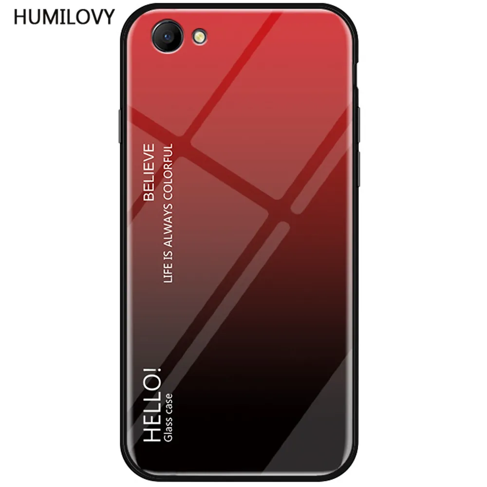 Для OPPO F7 молодежный чехол OPPOF7 с градиентным закаленным стеклом жесткий мягкий TPU
