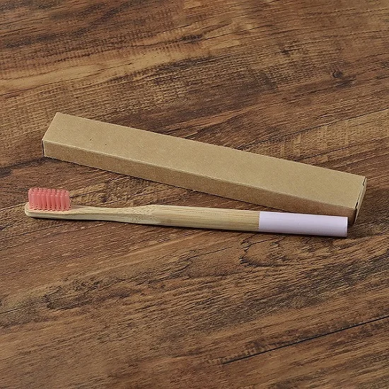 1pc Light Pink 1 шт. Экологичная бамбуковая зубная щетка средней щетиной биоразлагаемая пластическая уход за полостью рта для взрослых зубная щетка эко кисточка с бамбуковой ручкой - Цвет: 1pc Light Pink