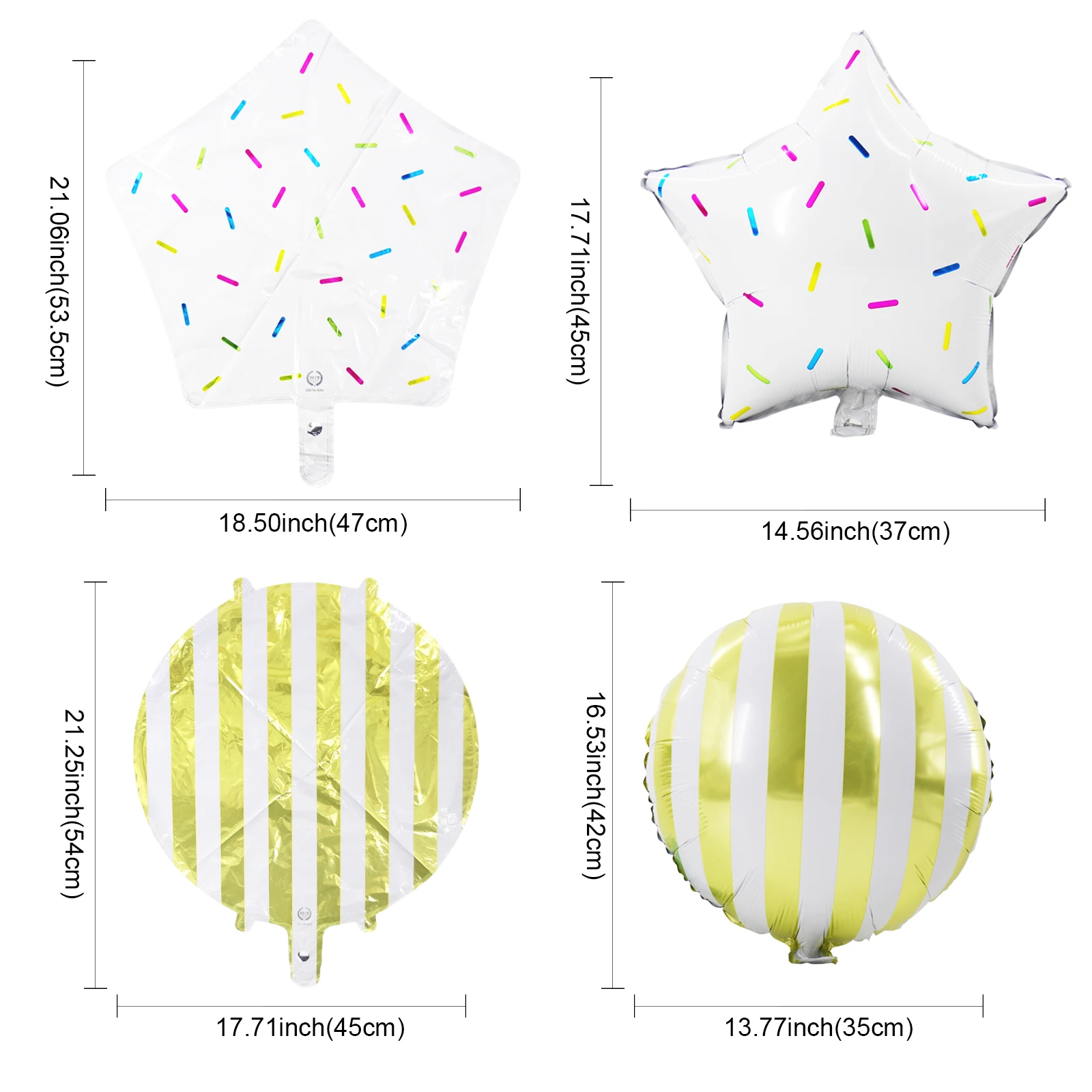 New 18 Inch Star/Heart /Round Shape Candy Printed Foil Balloons Aluminum Balloon Birthday Party Decoration Supplies | Дом и сад