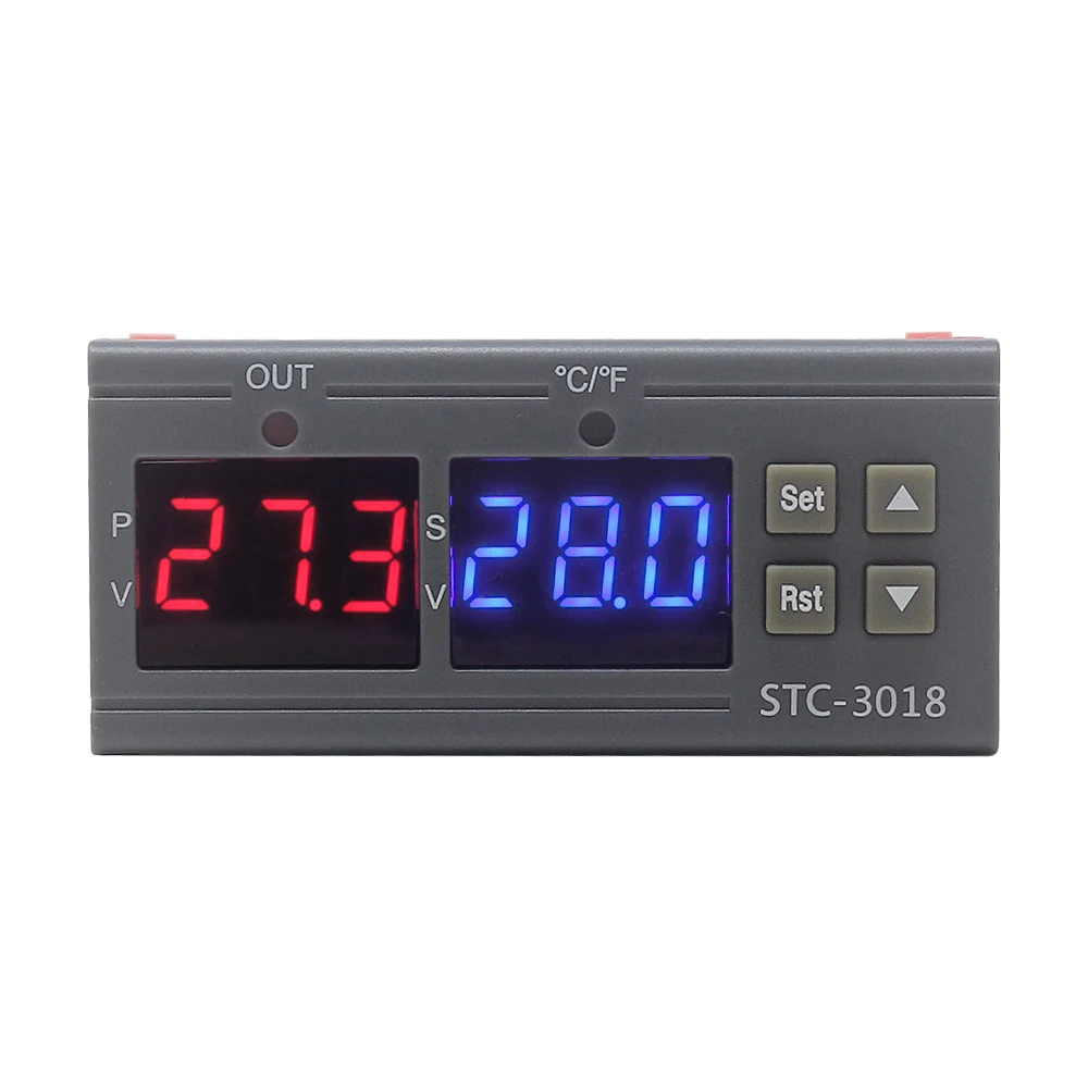STC 3018 C/F цифровой термостат Температура контроллер 10A реле 110V 220V терморегулятор