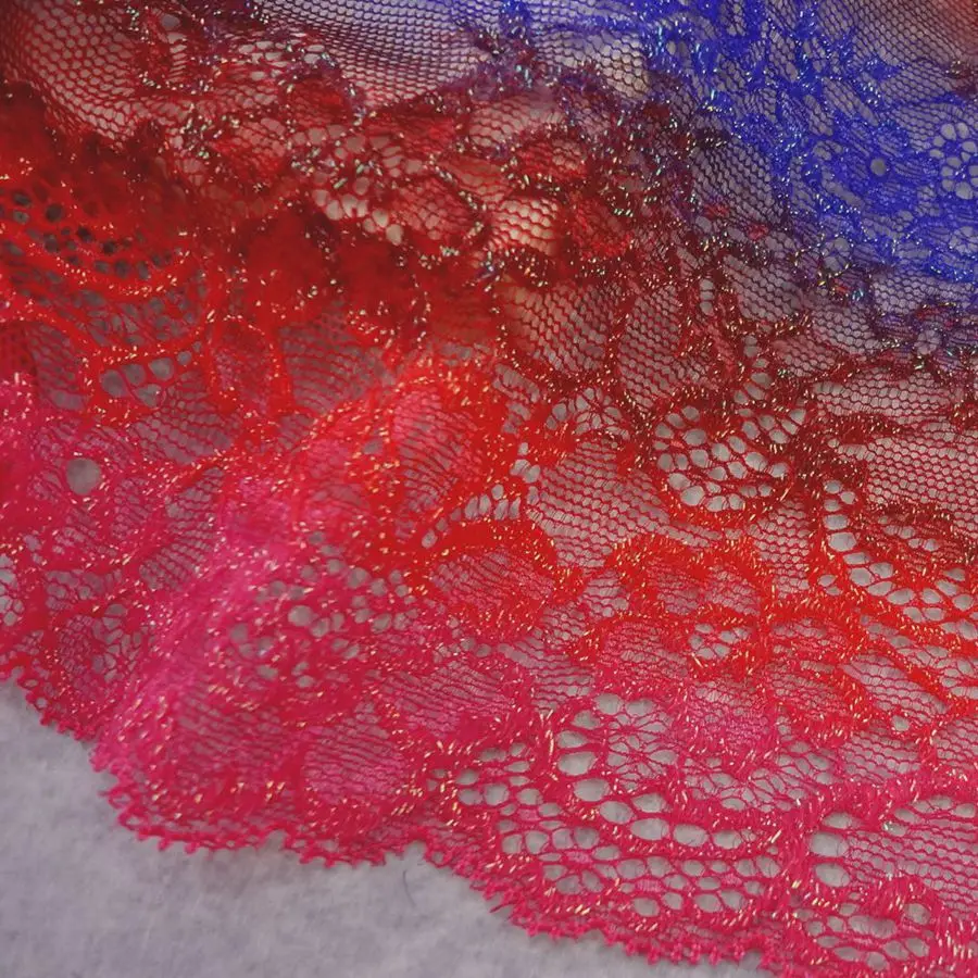 Радужное Золотое кружево #62 Ширина 22 см стрейчевая эластичная кружевная сетчатая