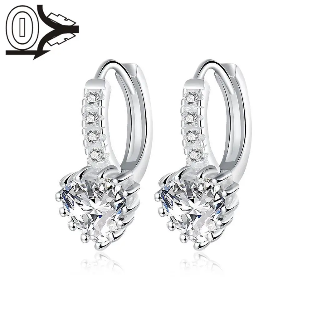 Бесплатная Доставка! Оптовая Посеребренные Серьги Свадебные Украшения