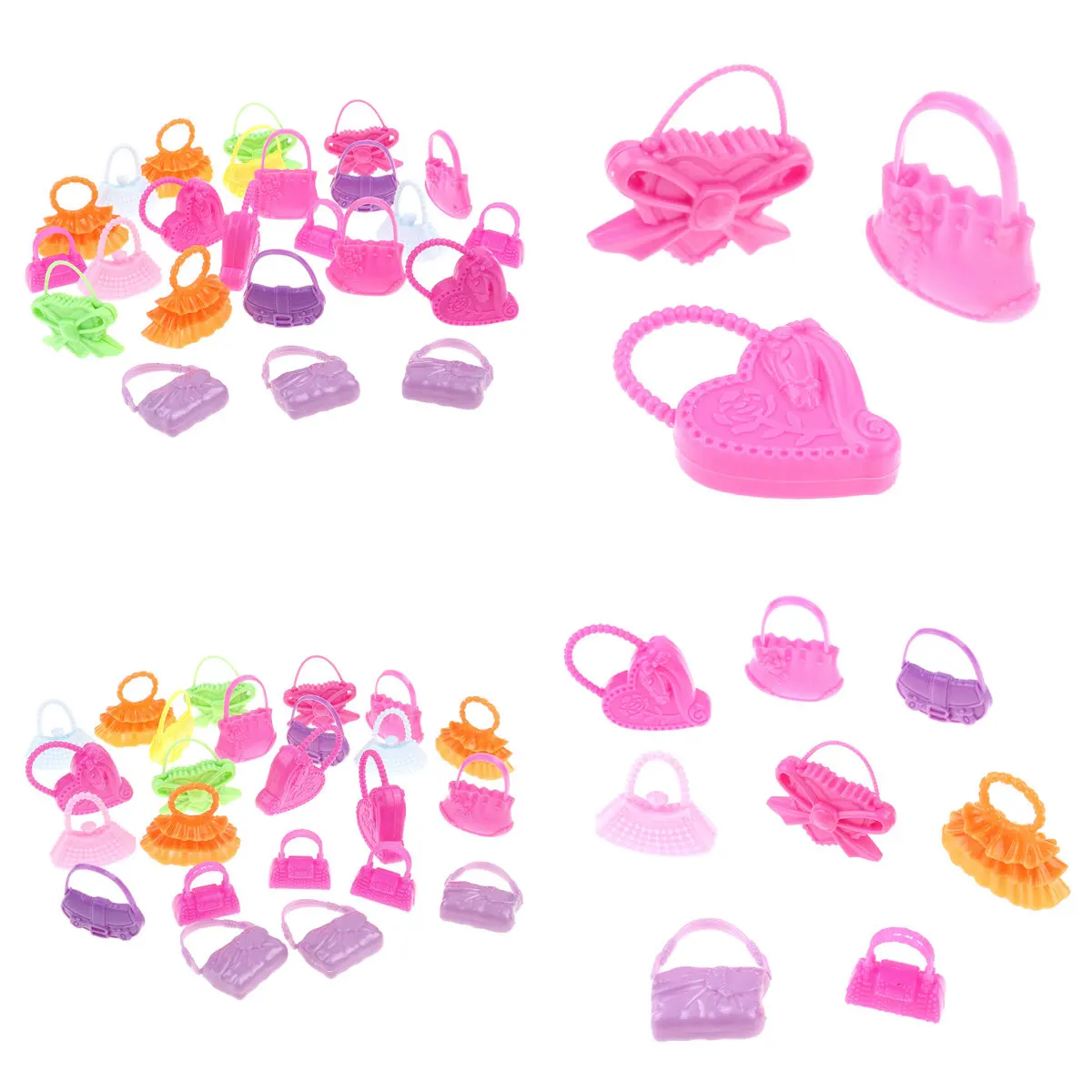 

8 Pcs Mix Styles Doll Bags Colorized Fashion Morden Bags For Doll Birthday Xmas Gift Randomly Colors