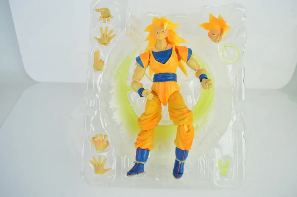 Драконий жемчуг Z Супер Saiya Goku SHF фигурка игрушка SSJ3 Gokon SSJ черные волосы модель